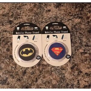 Superman and Batman mobile phone stand‎